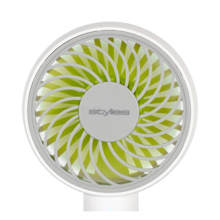 Stylies - Ladattava käsituuletin LACERTA 4W/5V 2500 mAh valkoinen