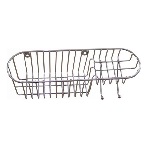 Suihkun seinähylly 11x34,6 cm kiiltävä kromi