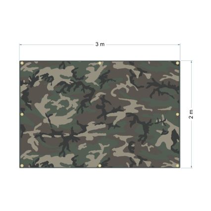 Suojapeite 2x3 m PU 2000 mm camouflage