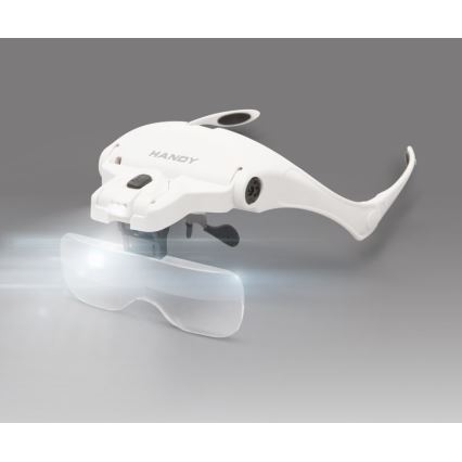 Suurennuslasi otsalle LED-valolla 3xAAA + linssisarja
