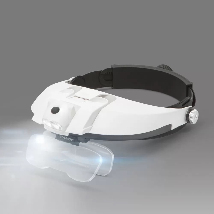 Suurennuslasi otsalle LED-valolla 3xAAA + linssisarja