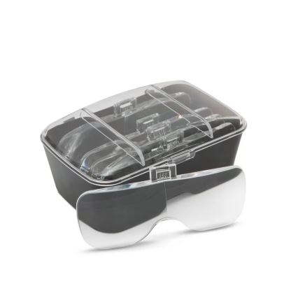 Suurennuslasi otsalle LED-valolla 3xAAA + linssisarja