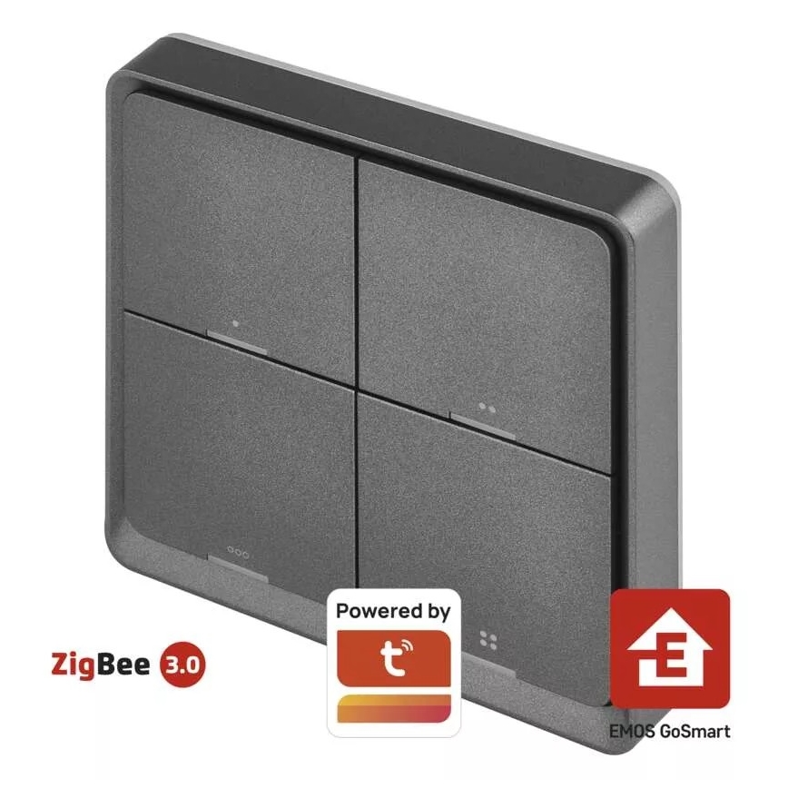 Switch 4-painike GoSmart Tuya musta