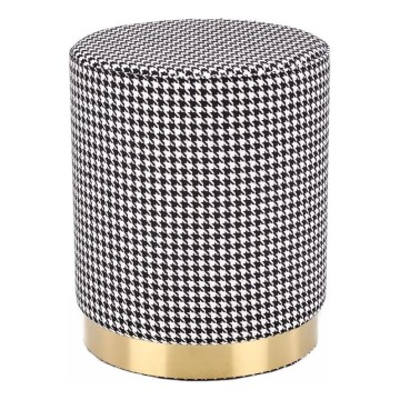 Tabouret ARUNA halkaisija 36 cm valkoinen/musta/kulta