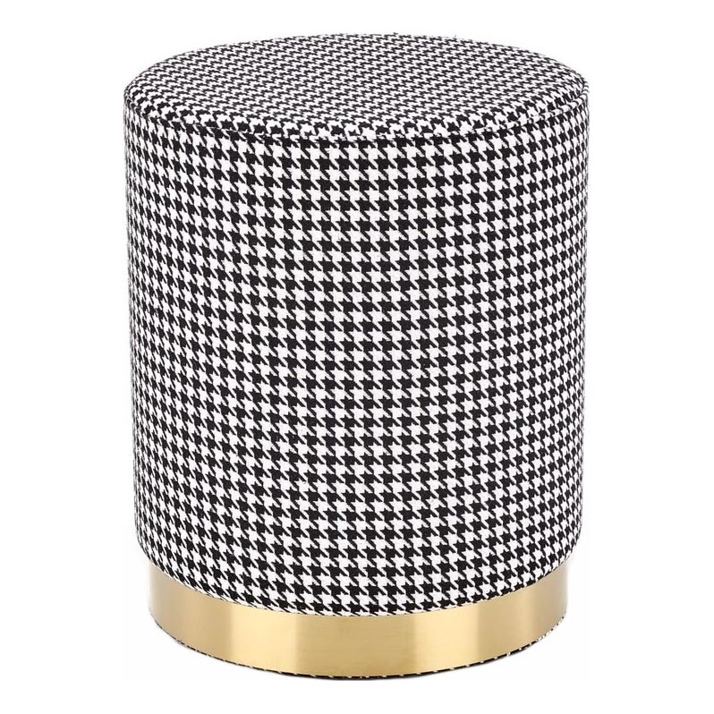 Tabouret ARUNA halkaisija 36 cm valkoinen/musta/kulta