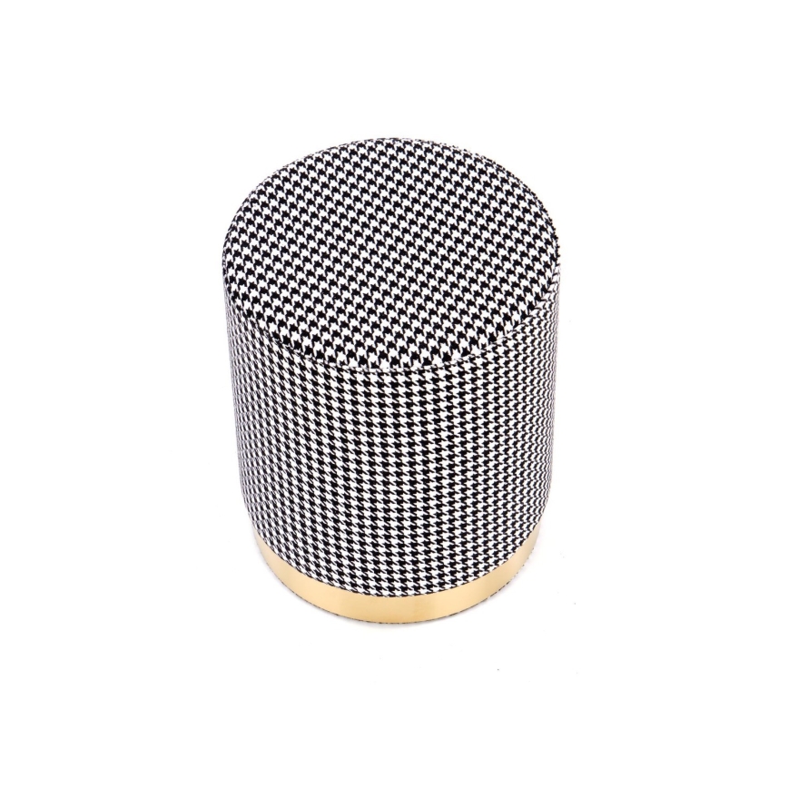 Tabouret ARUNA halkaisija 36 cm valkoinen/musta/kulta