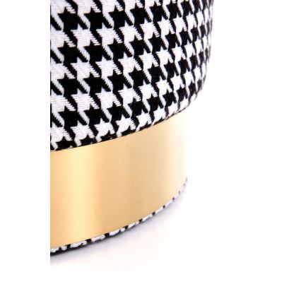Tabouret ARUNA halkaisija 36 cm valkoinen/musta/kulta