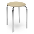 Tabouret CHICO 47x41 cm beige/kromi