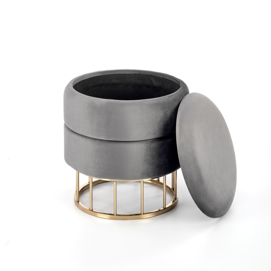 Tabouret MINTY halkaisija 37 cm harmaa/kulta