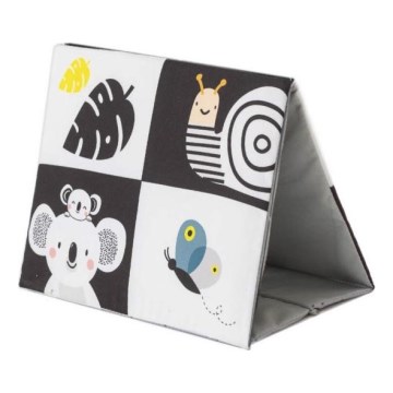 Taf Toys - Lasten tekstiilikirja peilillä musta