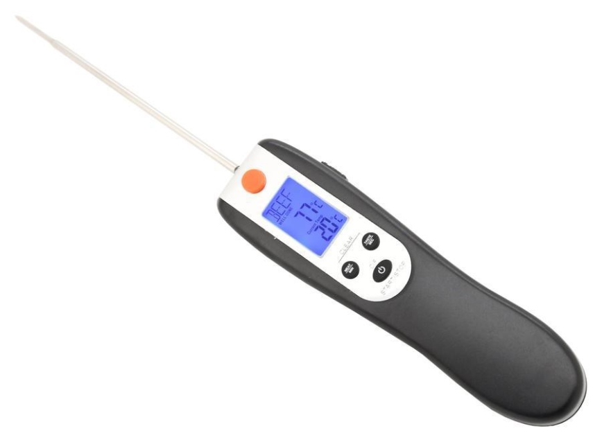 Taitettava digitaalinen lihalämpömittari 0-300°C 2xAAA