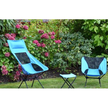 Taitettava retkeilytuoli sininen 63 cm