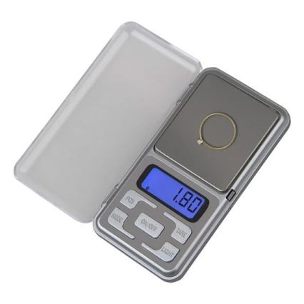 Taskuvaaka 550 g 2xAAA harmaa