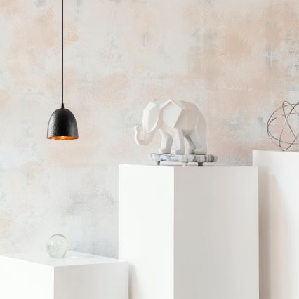 TATTOO-riippuvalaisin vaijerilla, 1xE27/40W/230V, Ø 16 cm, musta