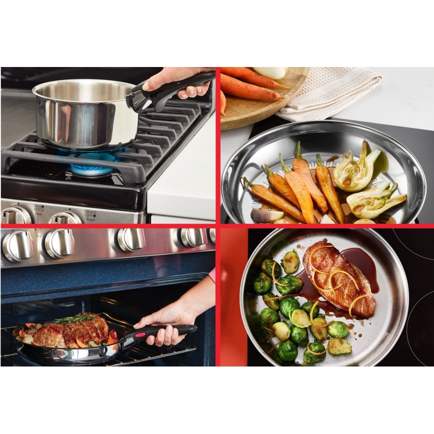 Tefal - 5-osainen INGENIO COOK -astiasetti, ruostumatonta terästä