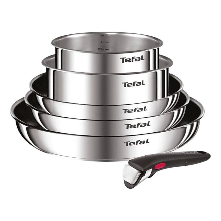 Tefal - 6-osainen INGENIO COOK -astiasetti, ruostumattomasta teräksestä
