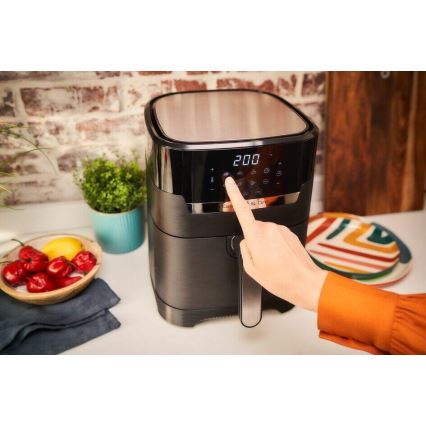 Tefal - Air Fryer 4,2 l EASY FRY&GRILL 2in1 1550W/230V musta