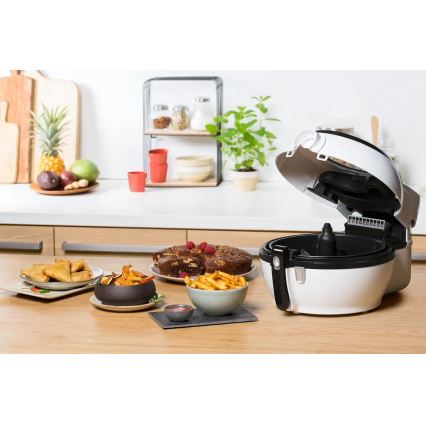 Tefal - Air Fryer ACTIFRY GENIUS DUAL MOTION 1,2l 1350W/230V valkoinen