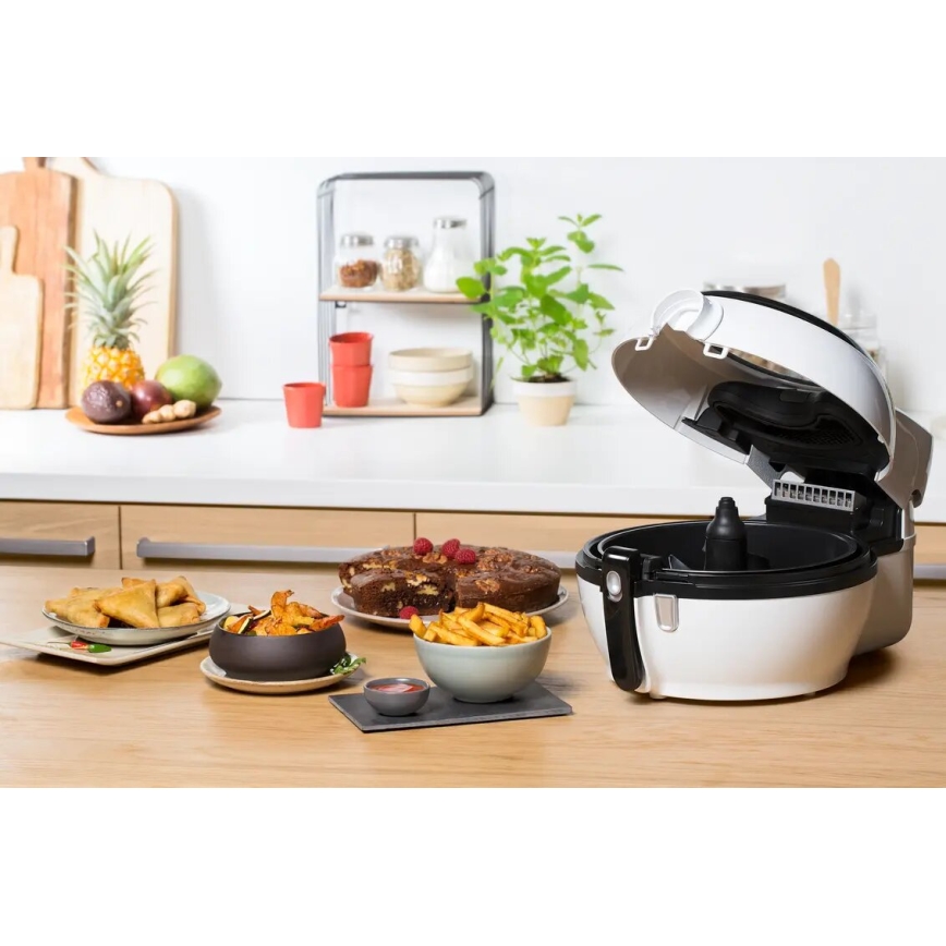 Tefal - Air Fryer ACTIFRY GENIUS DUAL MOTION 1,2l 1350W/230V valkoinen