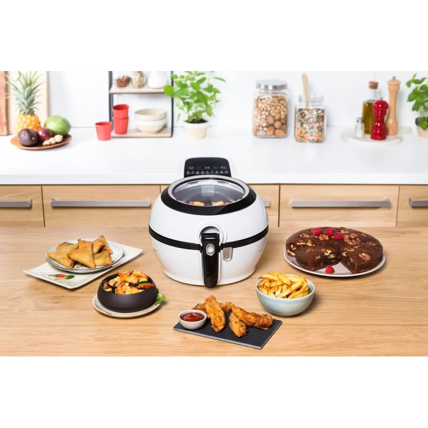 Tefal - Air Fryer ACTIFRY GENIUS DUAL MOTION 1,2l 1350W/230V valkoinen