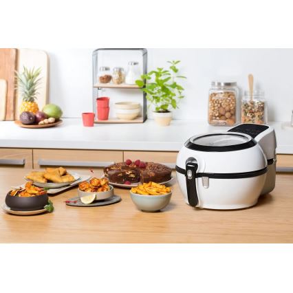 Tefal - Air Fryer ACTIFRY GENIUS DUAL MOTION 1,2l 1350W/230V valkoinen