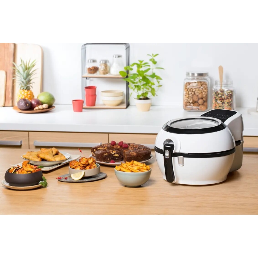Tefal - Air Fryer ACTIFRY GENIUS DUAL MOTION 1,2l 1350W/230V valkoinen