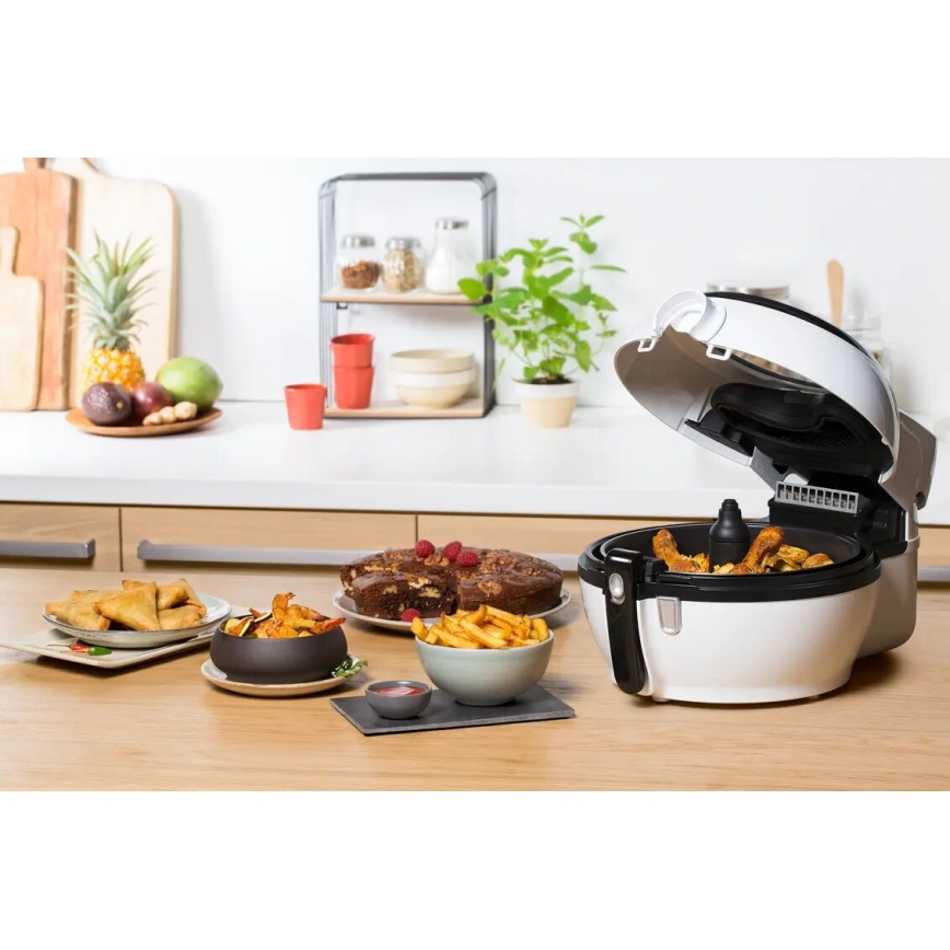 Tefal - Air Fryer ACTIFRY GENIUS DUAL MOTION 1,2l 1350W/230V valkoinen