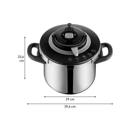 Tefal - Painekattila 8 l CLIPSO+ CHEF ruostumaton teräs