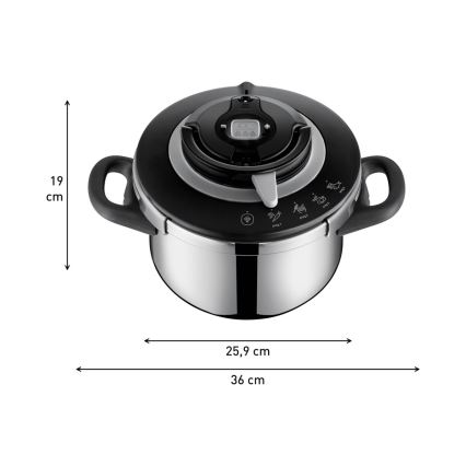 Tefal - Painekattila 4,5 l CLIPSO+ CHEF ruostumaton teräs