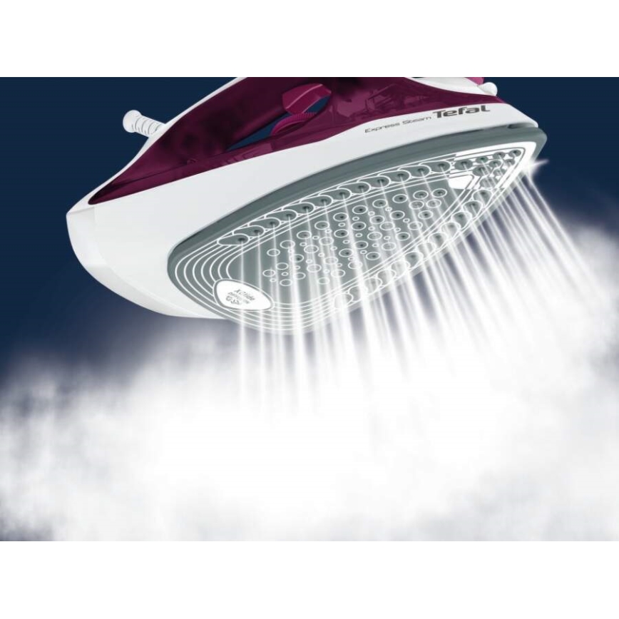 Tefal - Höyrysilitysrauta EXPRESS STEAM 2400W/230V viininpunainen