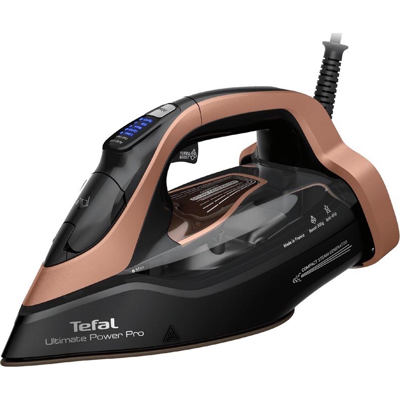 Tefal - Höyrysilitysrauta ULTIMATE POWER 3200W/230V kupari/musta