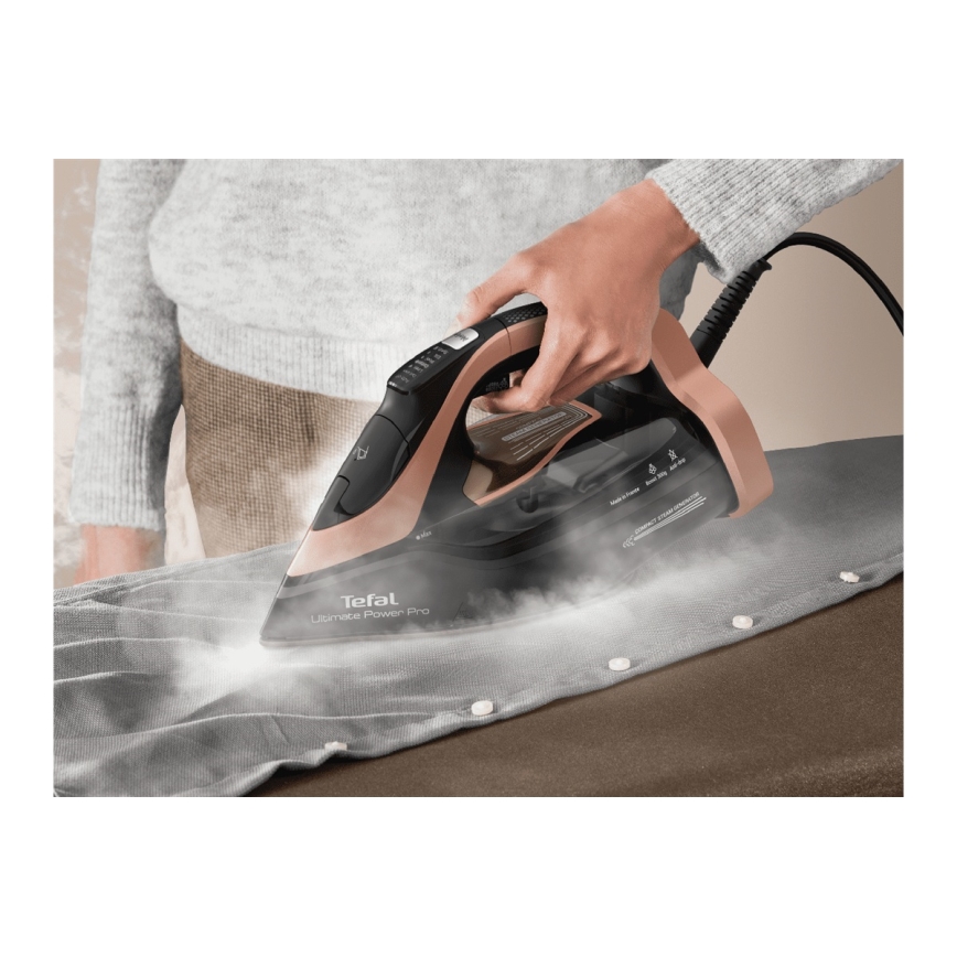 Tefal - Höyrysilitysrauta ULTIMATE POWER 3200W/230V kupari/musta