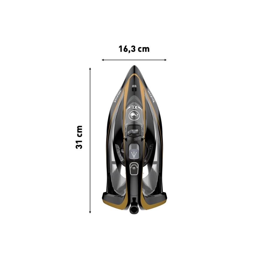 Tefal - Höyrysilitysrauta ULTIMATE PURE 3000W/230V kulta/musta