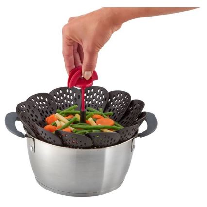 Tefal - Höyrytyskori INGENIO musta/punainen
