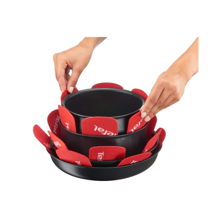 Tefal - Astiastojen sarja 4 kpl INGENIO punainen