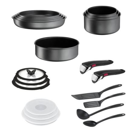 Tefal - 20-osainen astiasarja INGENIO DAILY CHEF ON musta