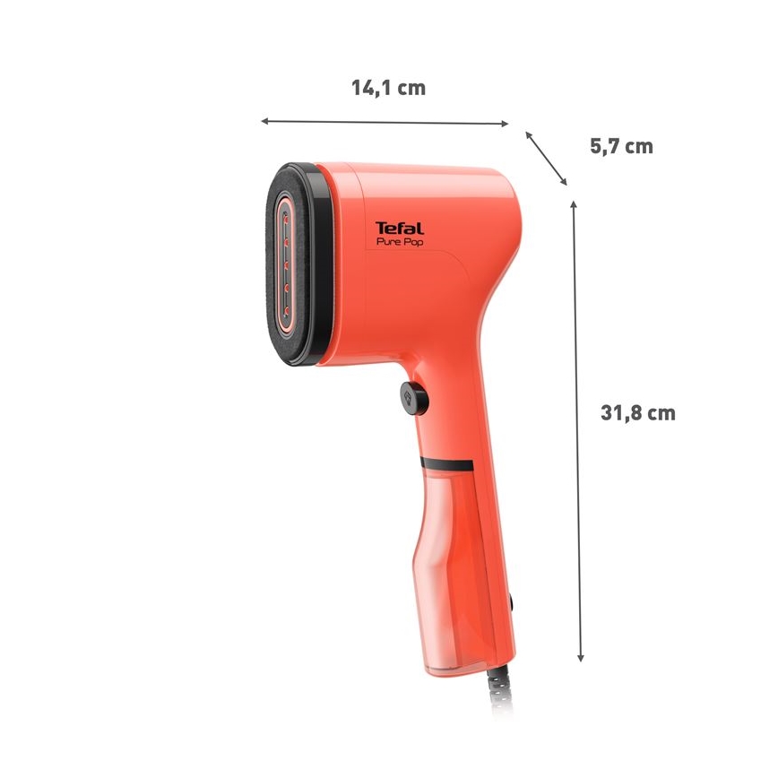 Tefal - Kädessä pidettävä vaatteiden höyrystin PURE POP 1300W/230V punainen