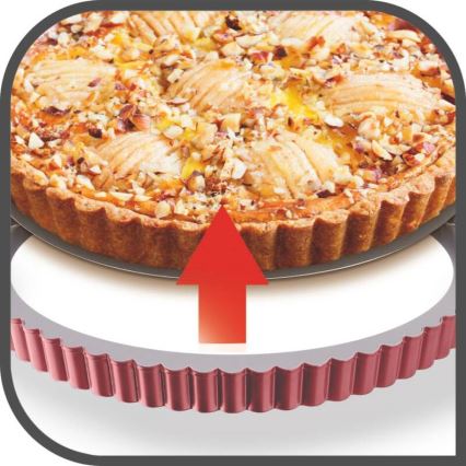 Tefal - Kakkumuotti irrotettavalla pohjalla DELIBAKE 28 cm punainen