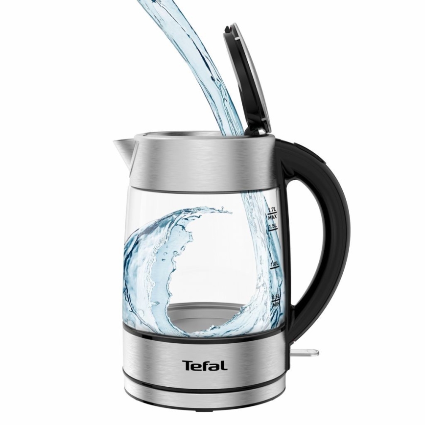 Tefal - Kattila GLASS 1,7 l  2200W/230V mattakromi
