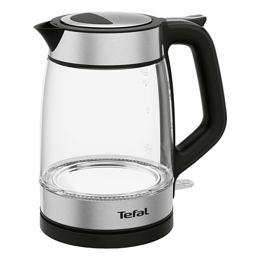 Tefal - Kattila GLASS 1,7l 2200W/230V musta/ruostumaton