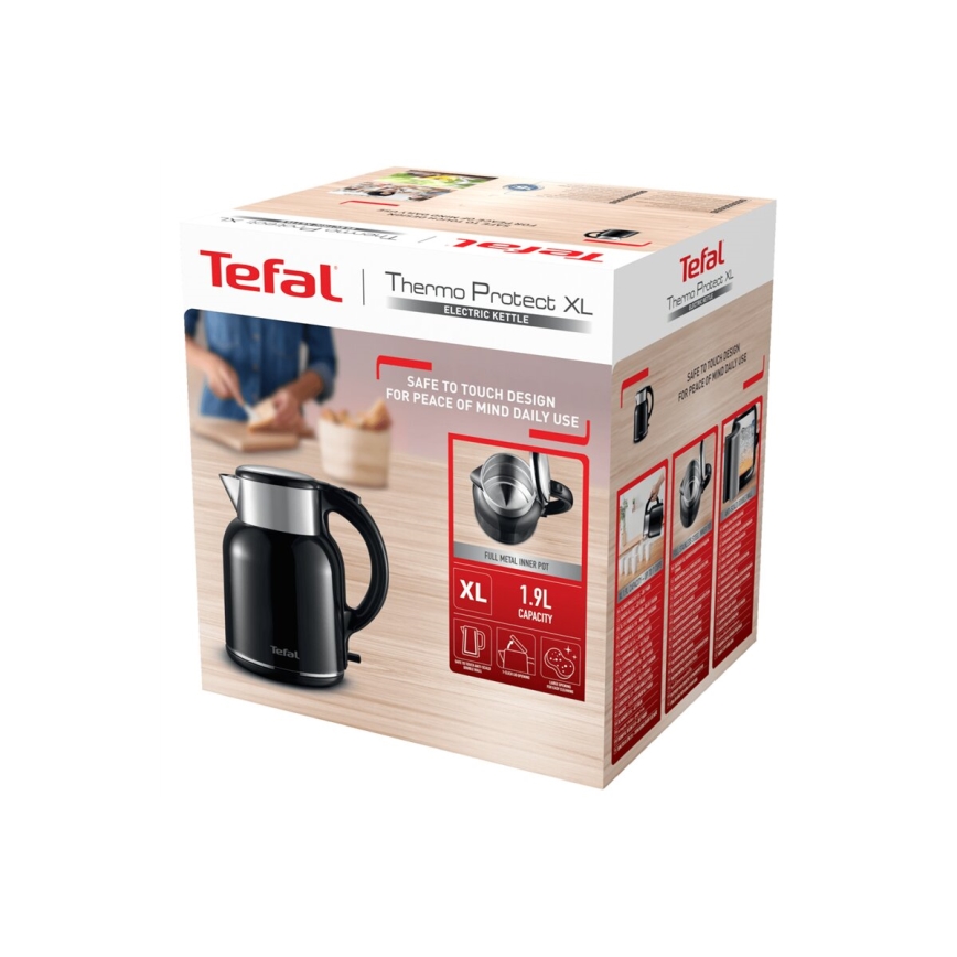 Tefal - Kattila THERMO PROTECT XL 1,9l 1650W/230V ruostumaton/musta