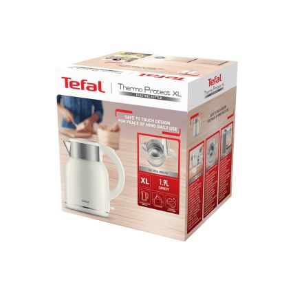 Tefal - Kattila THERMO PROTECT XL 1,9l 1650W/230V ruostumaton/valkoinen