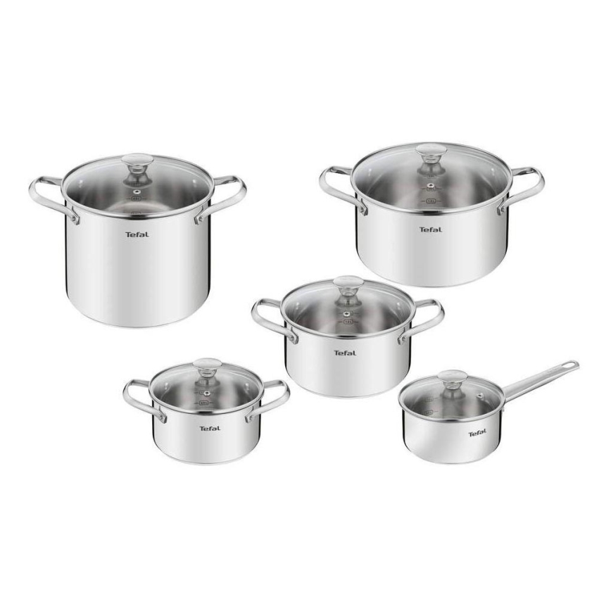 Tefal - Kattilasetti 10 kpl COOK EAT ruostumaton