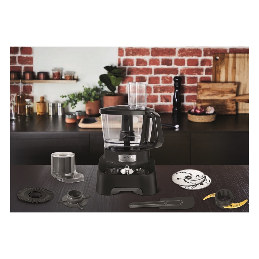 Tefal - Keittiörobotti DOUBLE FORCE 1000W/230V musta