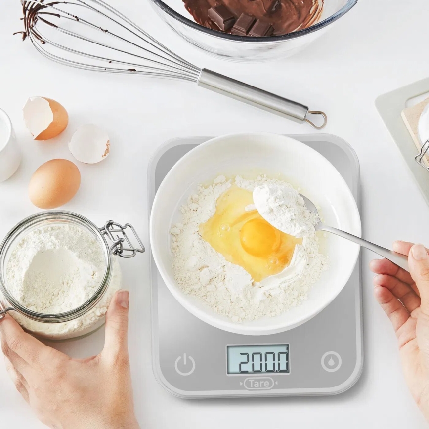 Tefal - Keittiövaaka OPTISS 2xAAA harmaa
