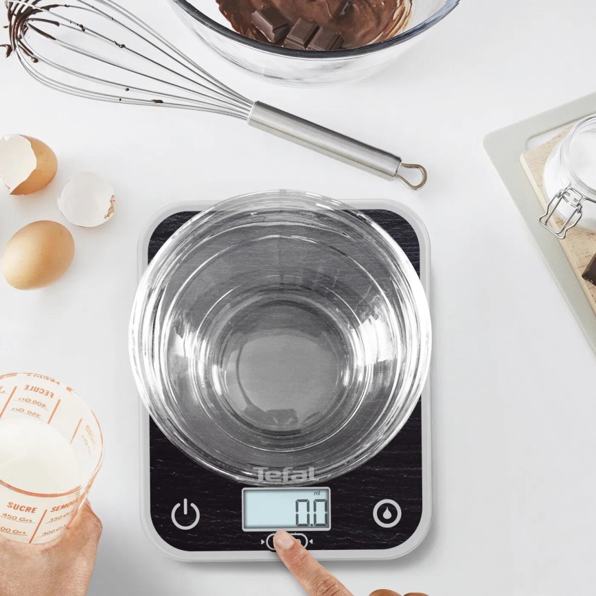 Tefal - Keittiövaaka OPTISS 2xAAA musta