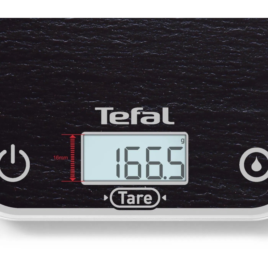 Tefal - Keittiövaaka OPTISS 2xAAA musta