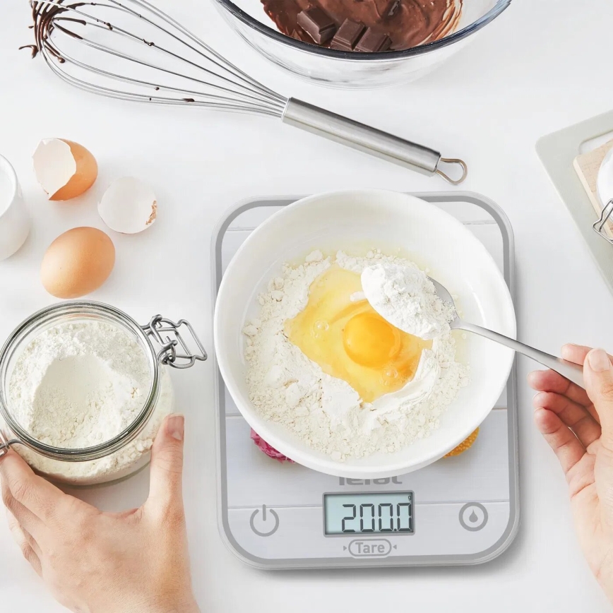 Tefal - Keittiövaaka OPTISS 2xAAA värikäs
