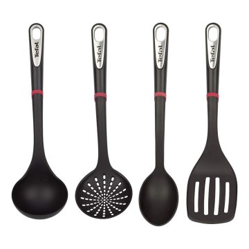 Tefal - Keittiövälinesarja 4 kpl INGENIO musta