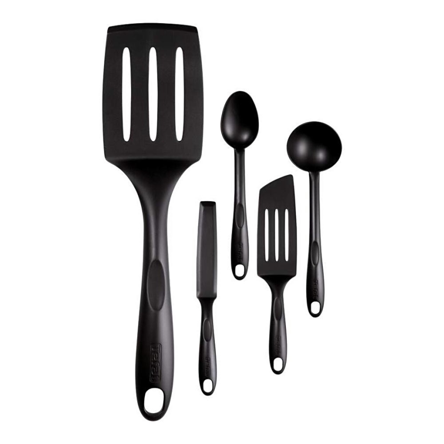 Tefal - Keittiövälinesarja 5 kpl BIENVENUE musta